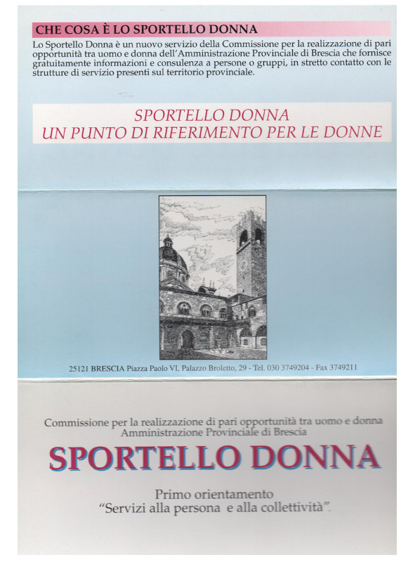 Sportello Donna brochure fronte